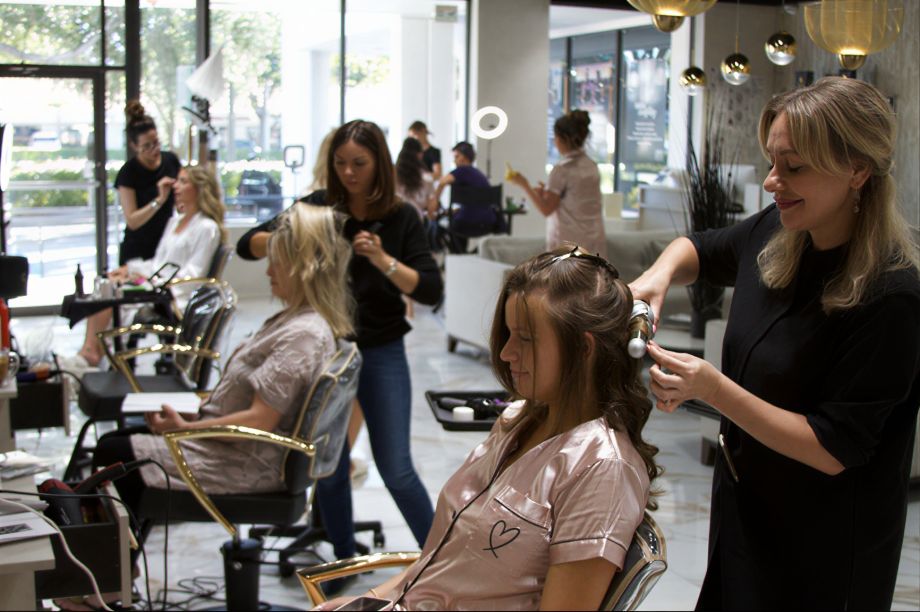 Bridal party hair and makeup in Boca Raton at Hairmess Salon