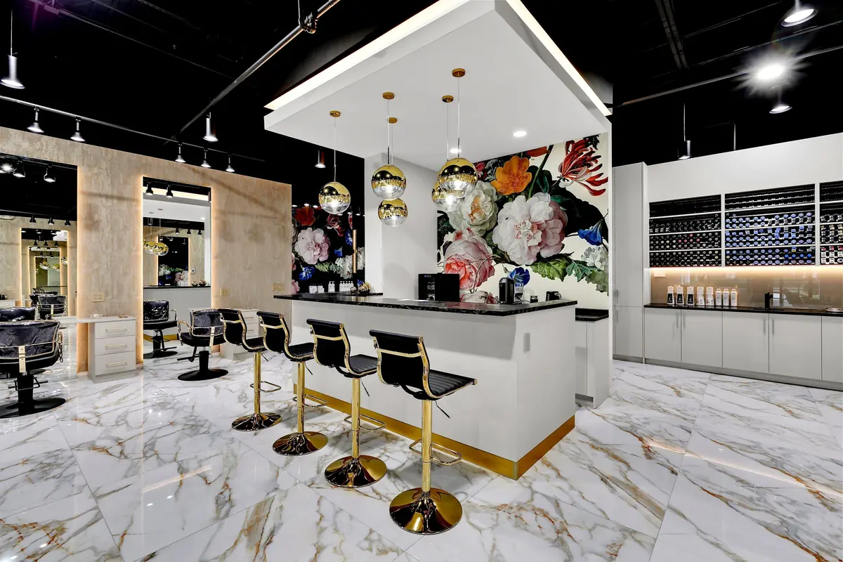 Reception desk at Hairmess Salon in Boca Raton
