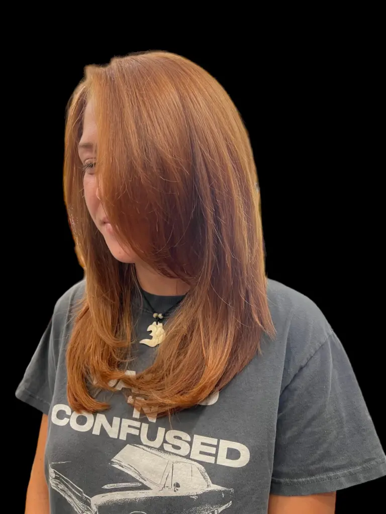 Color Correction in Boca Raton: How Our Specialists Fix Hair Color 2 Rich copper result after a color correction at Hairmess Salon