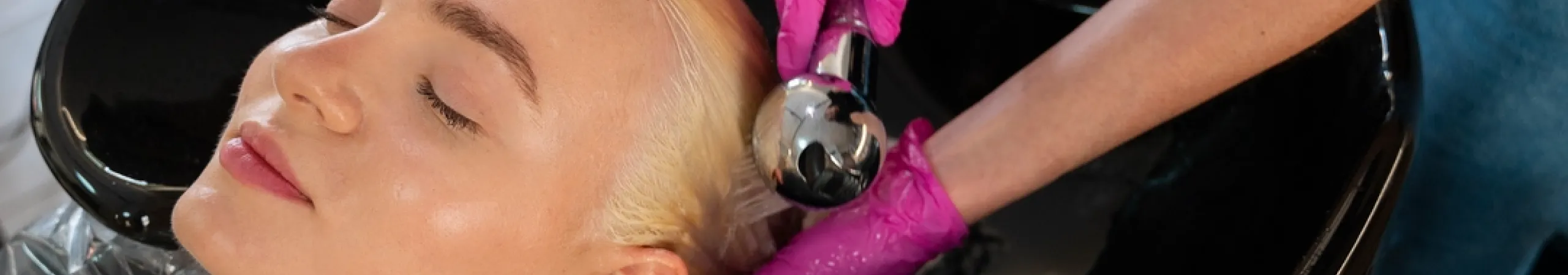 close up hairdresser work Keratin treatments