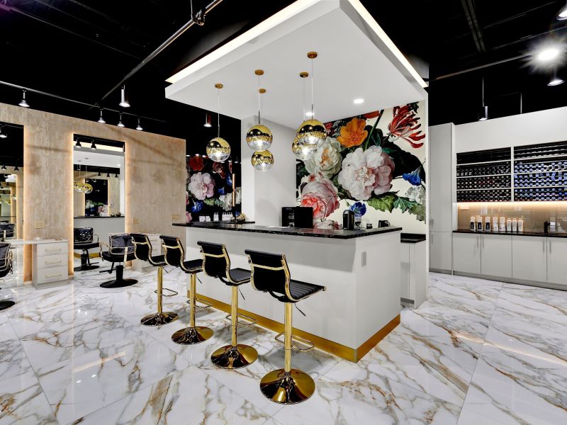 Private reception area at Hairmess Salon